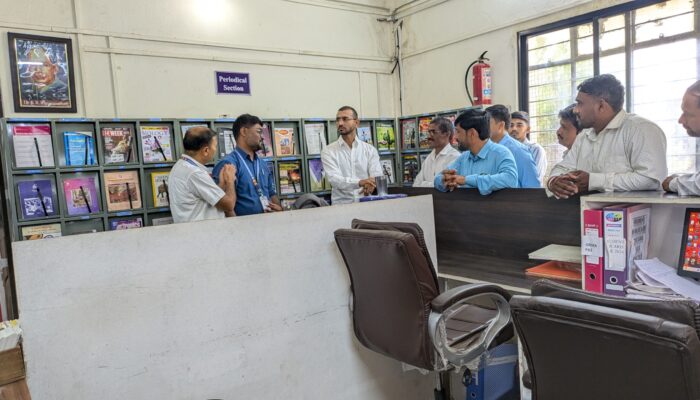 Dr. Amit Nawale (Youth Entrepreneur) visited Library on the Occassion of Commerce Festival 2025
